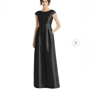 Alfred Sung Cap Sleeve A-Line Gown